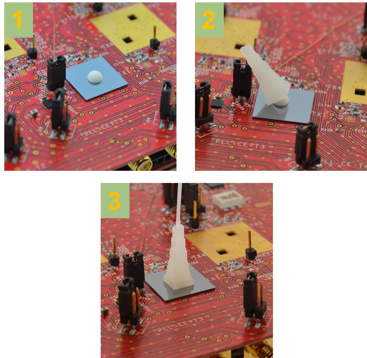 300GHz Übergang von MMIC in dielektrischen Wellenleiter