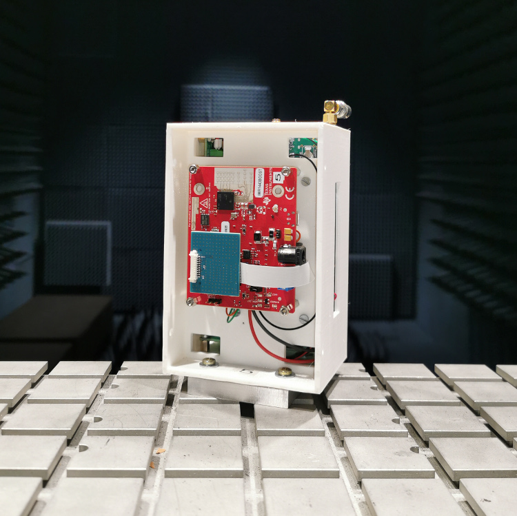 MIMO Radar sensor mounted on turntable