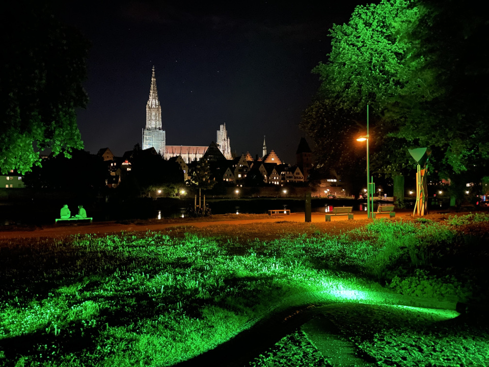 Blick auf Ulm am Abend