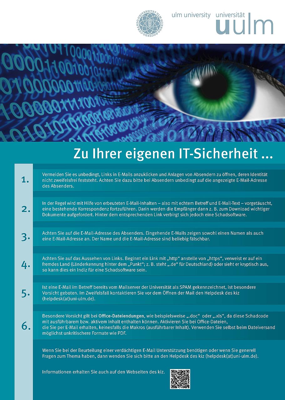 Flyer sicherer Umgang mit E-Mails