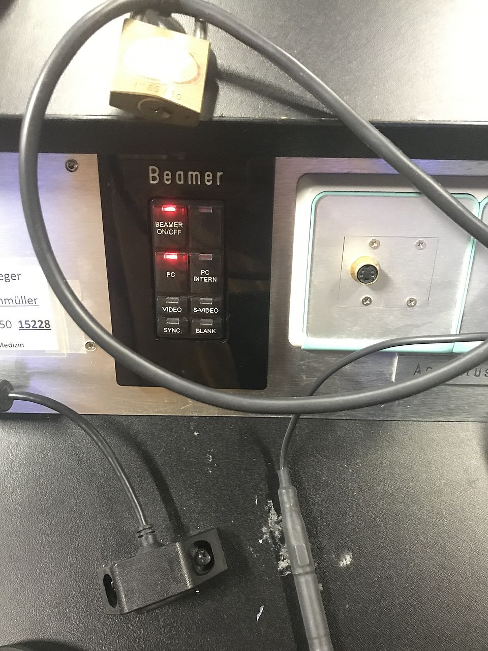 Bedienung der Medientechnik