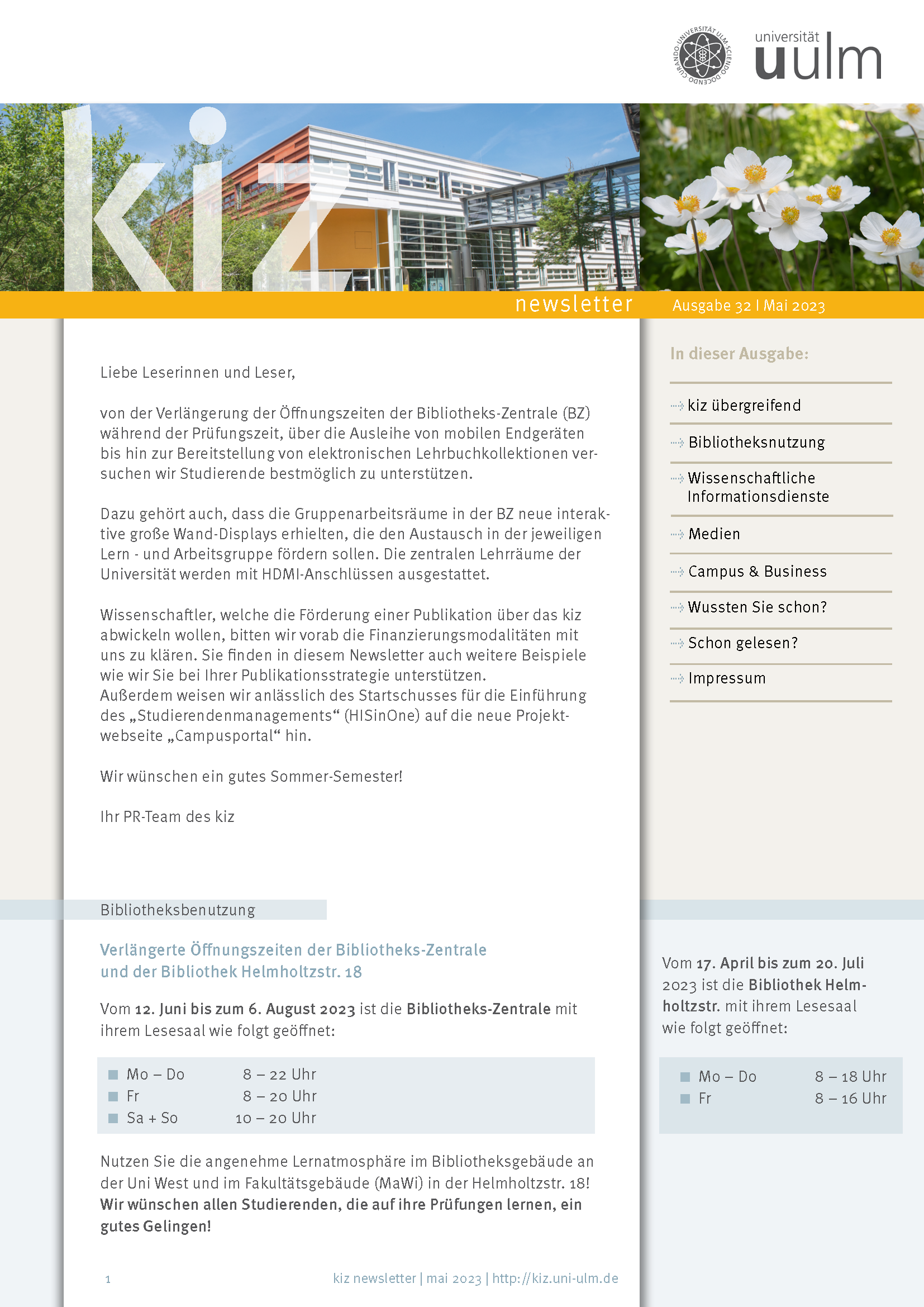 kiz Newsletter