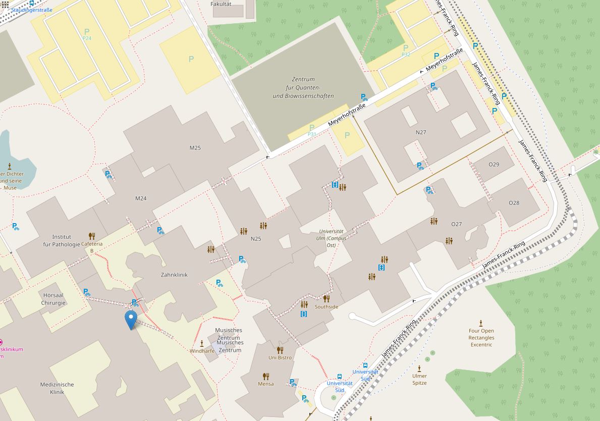 Lageplan Seminarraum 2602 in N23
