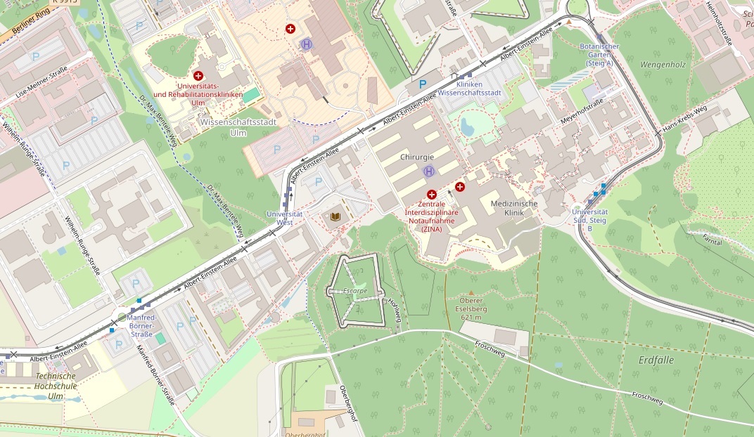 Lageplan Campus Uni Ulm