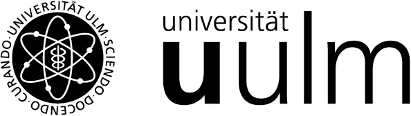 schwarzes Logo der Universität Ulm 