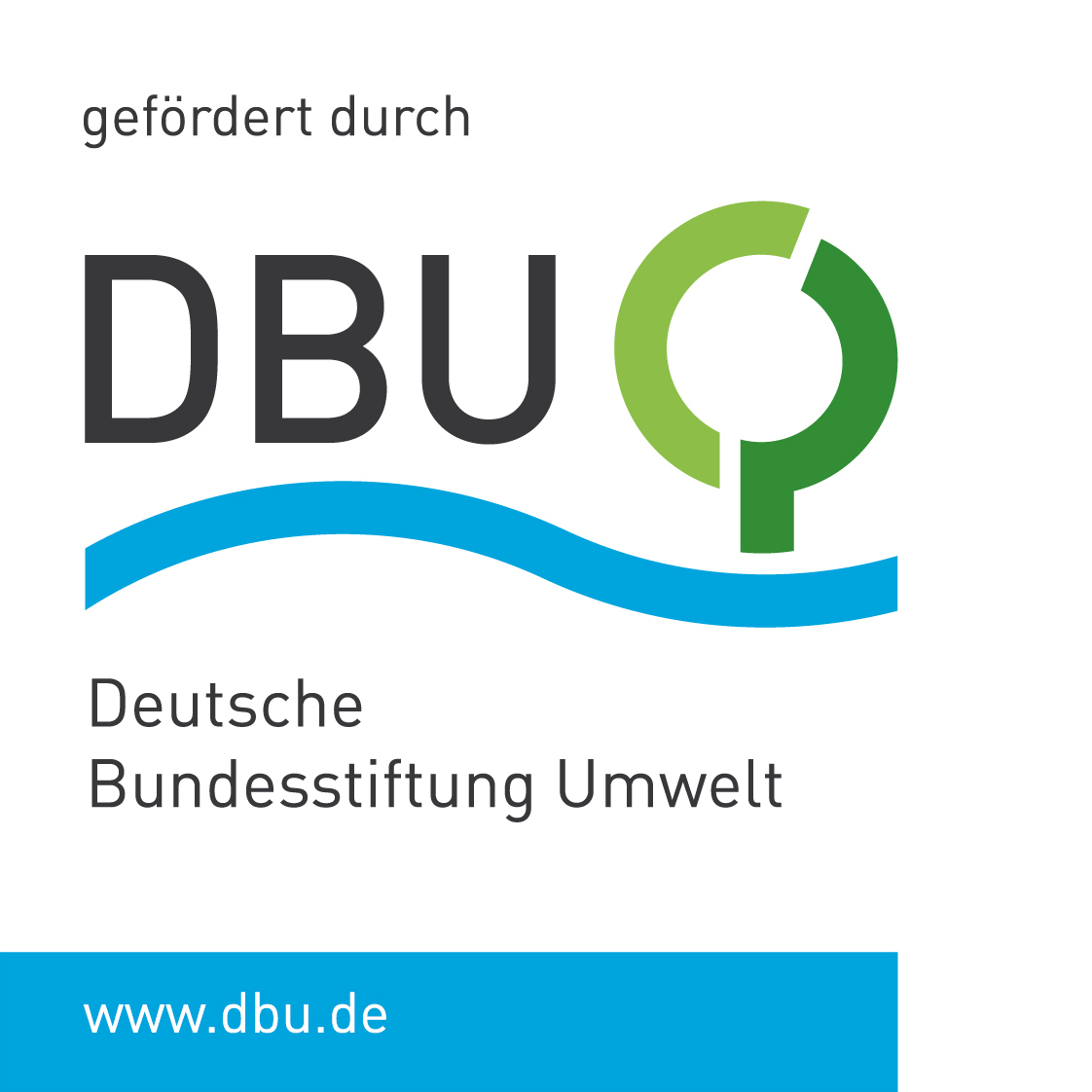 Logo des Projektföderers, der Deutschen Bundesstiftung Umwelt, kurz DBU.