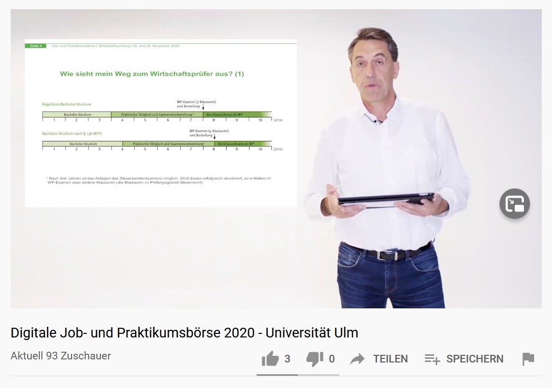 Job- und Praktikumsbörse mit mittelständischen WPGs 2020