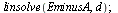 `:=`(A, matrix(3, 3, [0, .2, .2, .4, .2, .4, .2, .4, 0])); 1; `:=`(EminusA, evalm(`+`(diag(1, 1, 1), `-`(A)))); 1; `:=`(d, vector(3, [36000, 1200000, 0])); 1; linsolve(EminusA, d); 1; gausselim(Eminus...