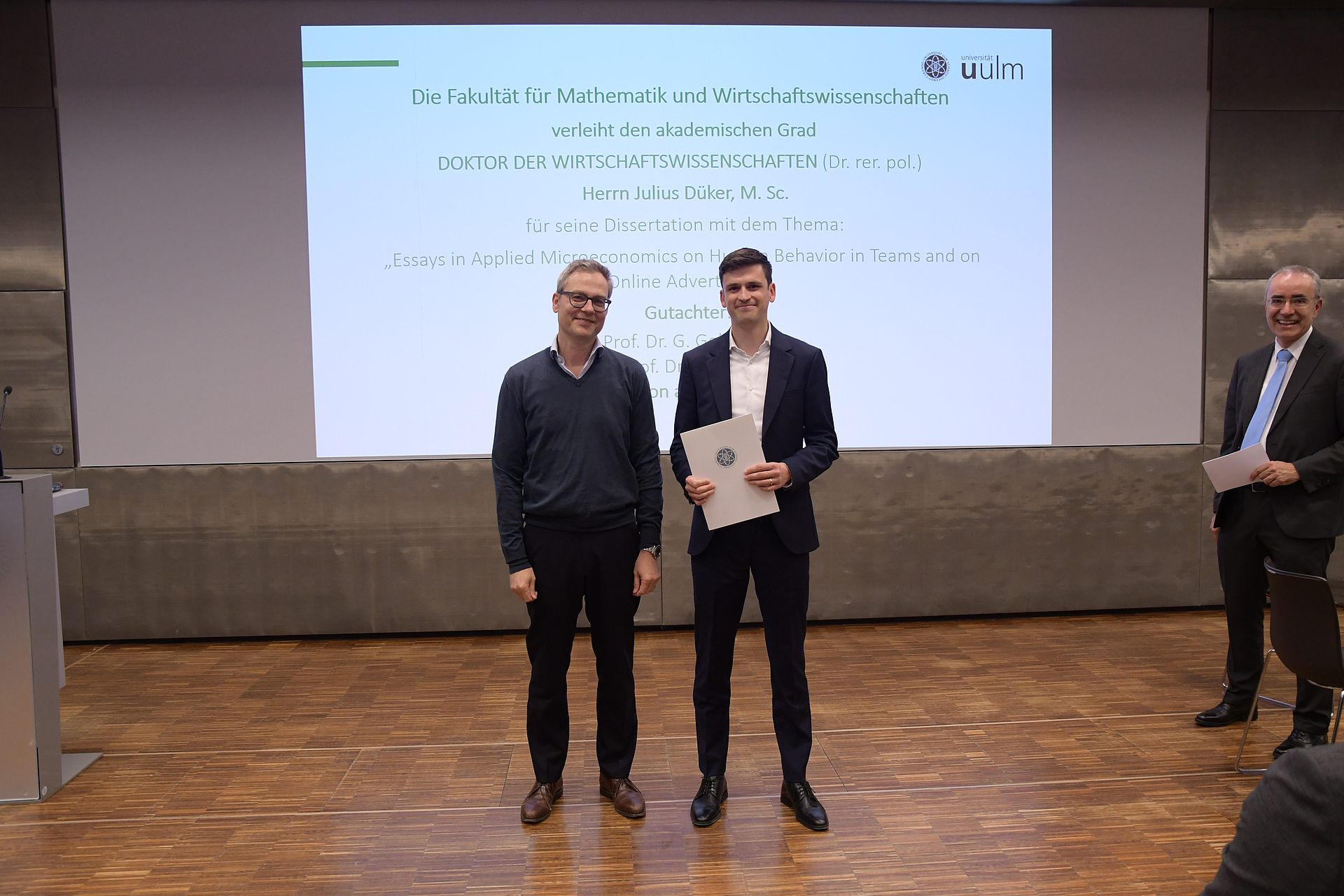 Promotion: Julius Düker