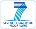 Logo Seventh Framework Programme, als blaue Sieben dargestellt 
