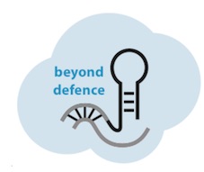 Logo CRISPR beyond defence, crRNA binds target 