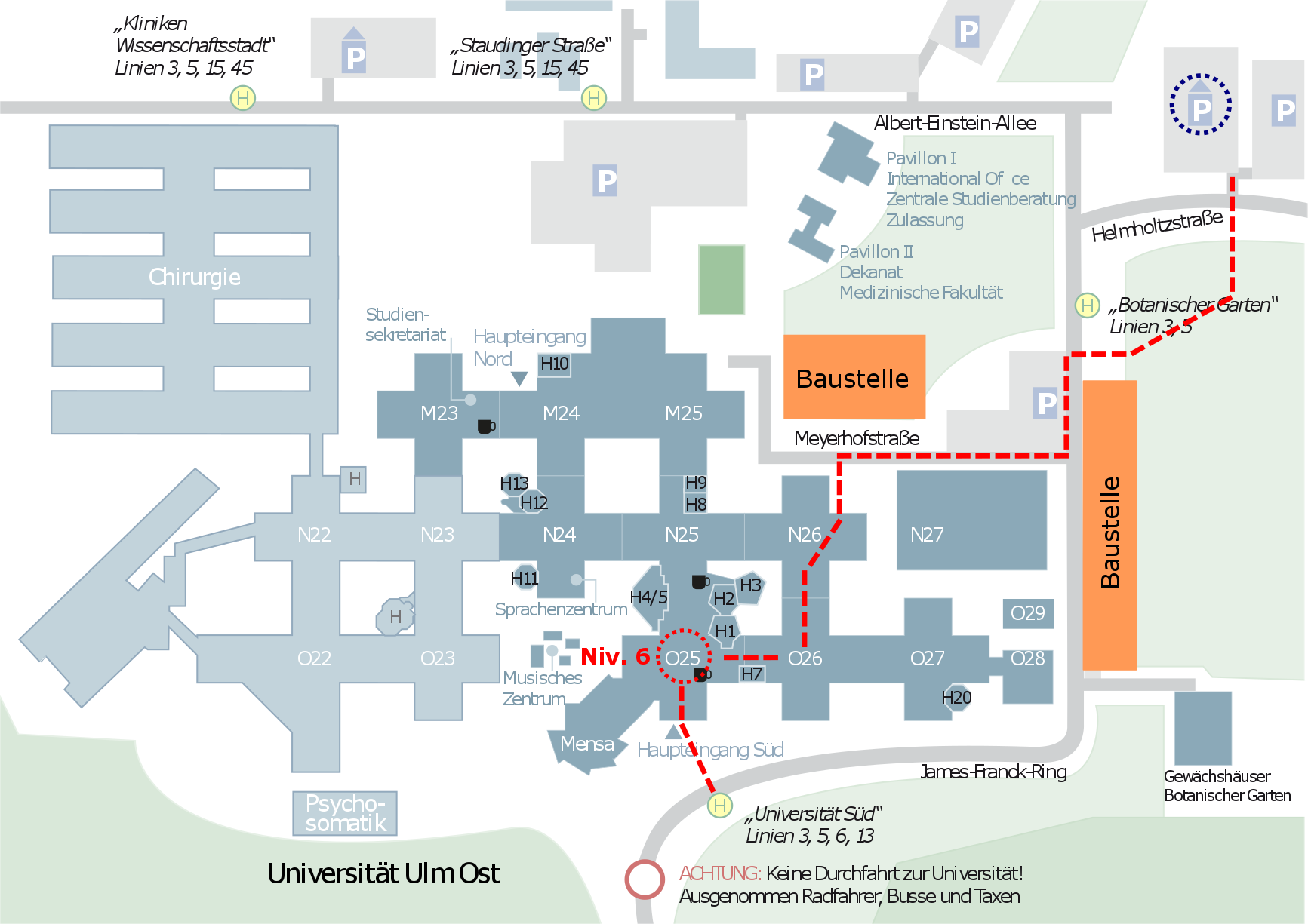 So finden Sie uns Universität Ulm