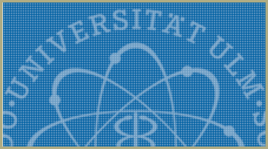 Das Logo der Uni Ulm in der Farbe Blau der Medizinischen Fakultät