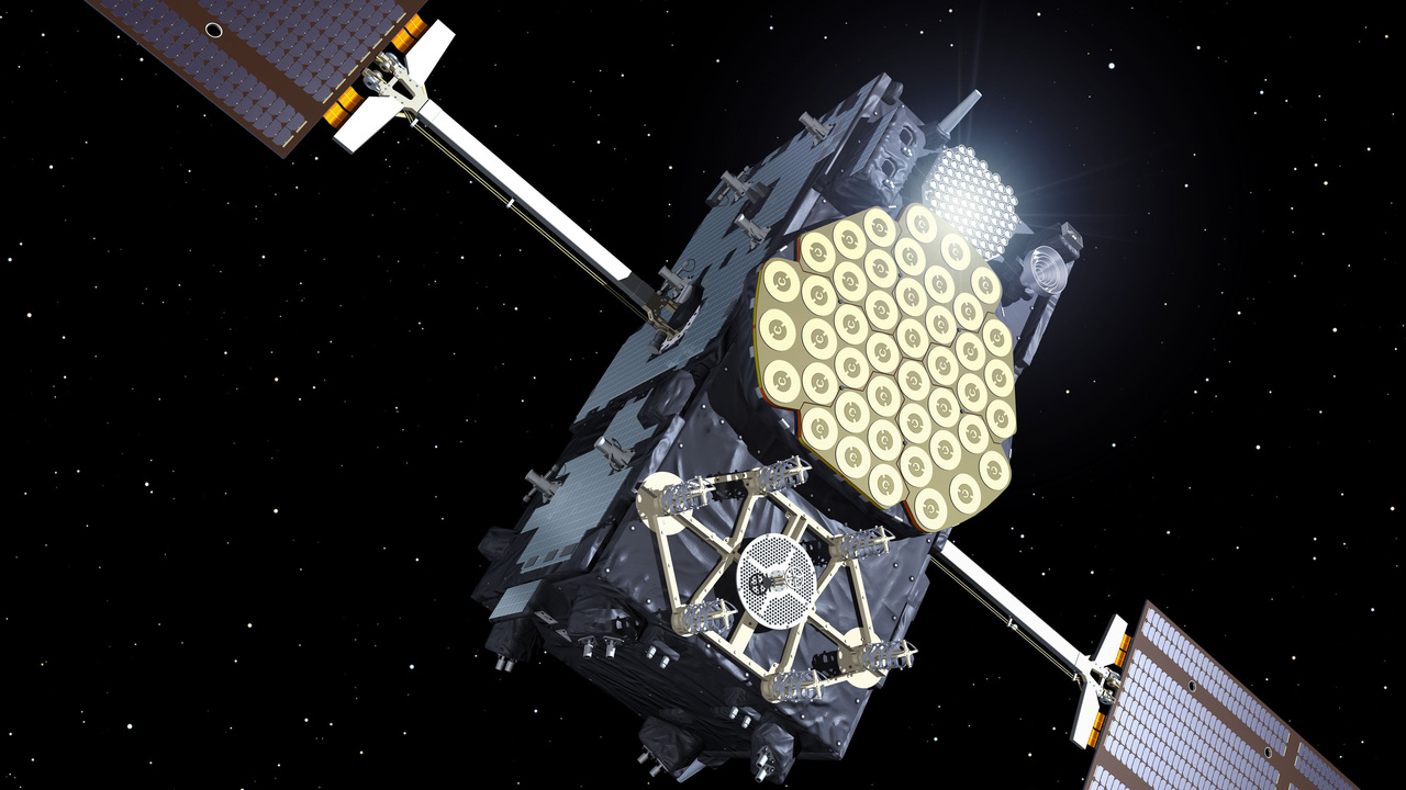 Quelle: ESA Galileo-Navigationssatellit in der Umlaufbahn