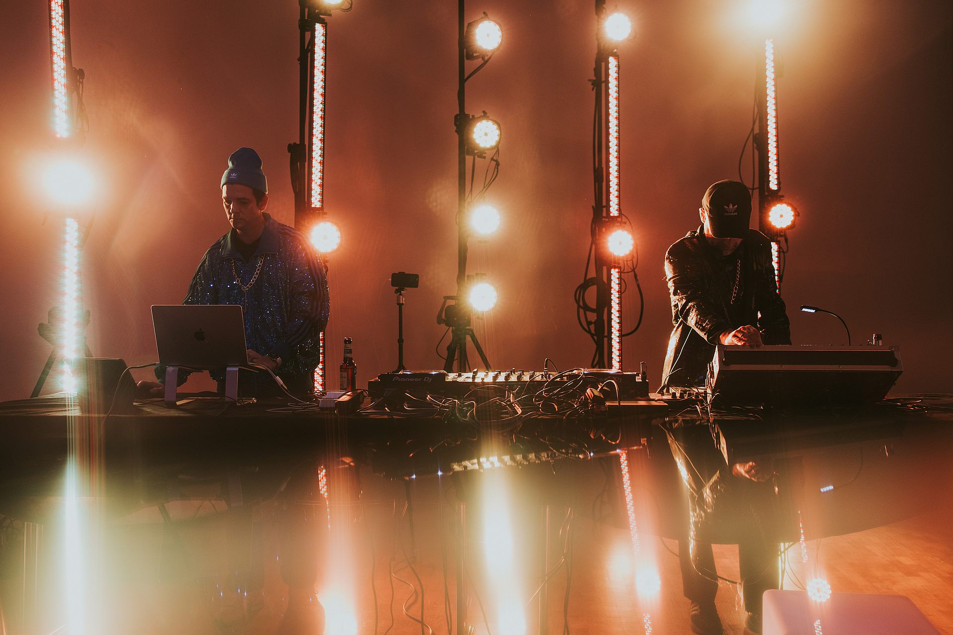 DJ plays