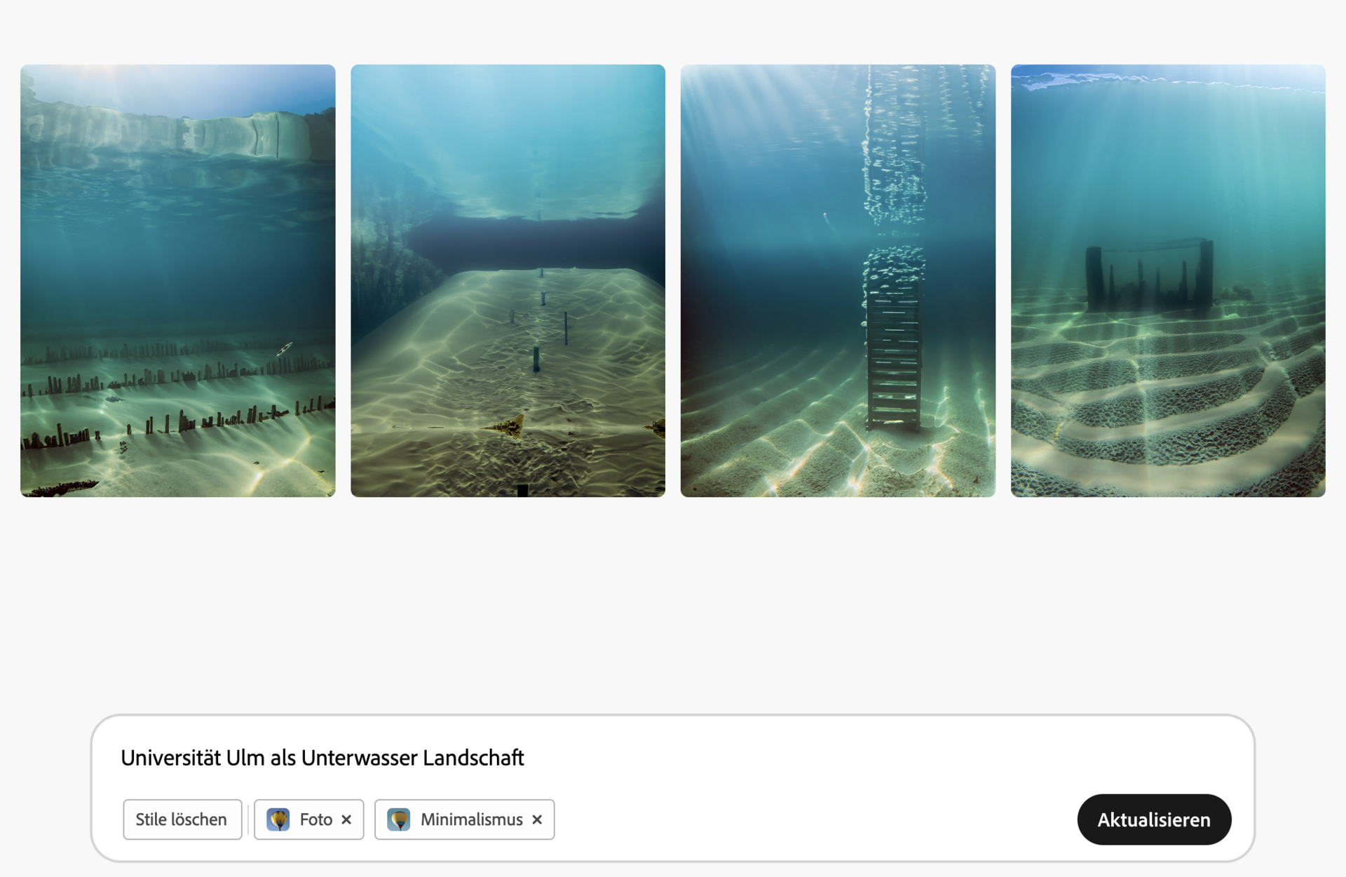 four-part UNDERWATER LANDSCAPE