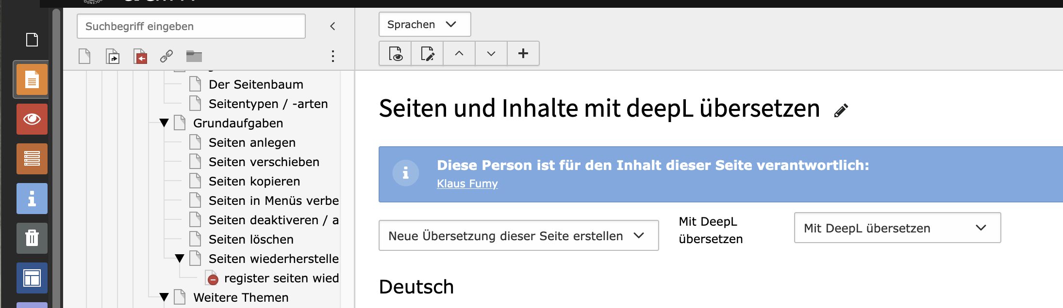 Step 1: Translate page
