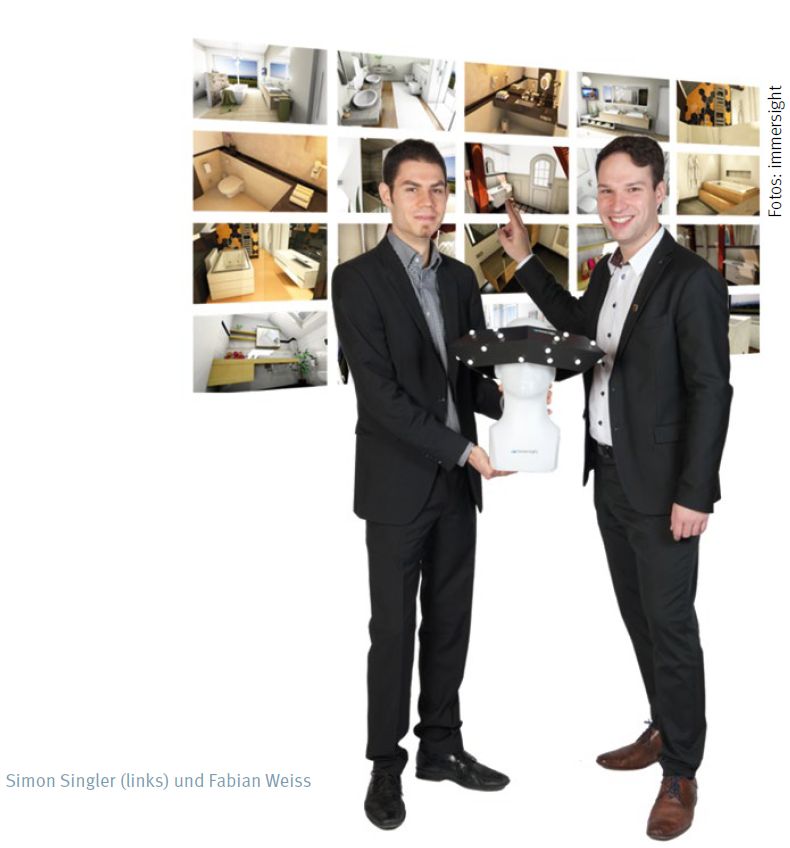 Simon Singler (links) und Fabian Weis mit ihrem Produkt