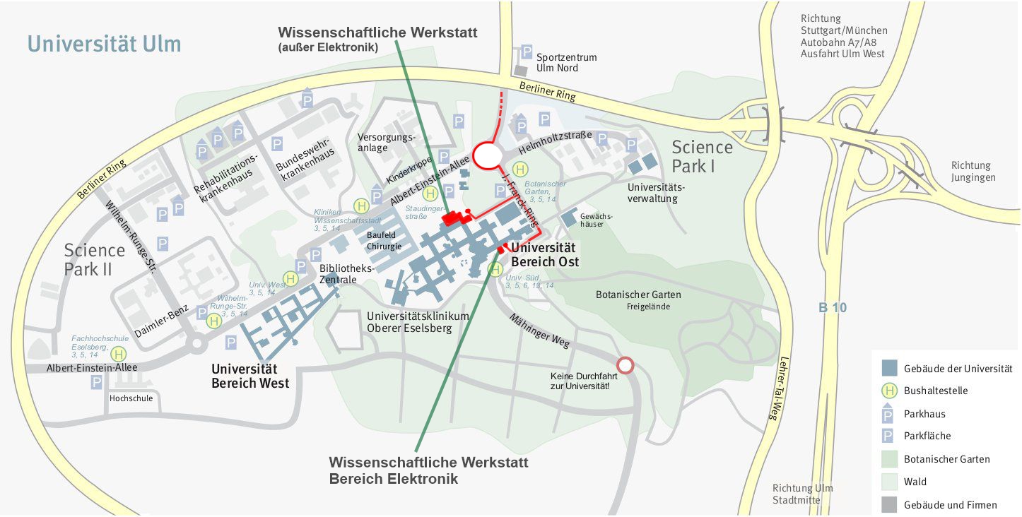 Lageplan Uni Ulm 