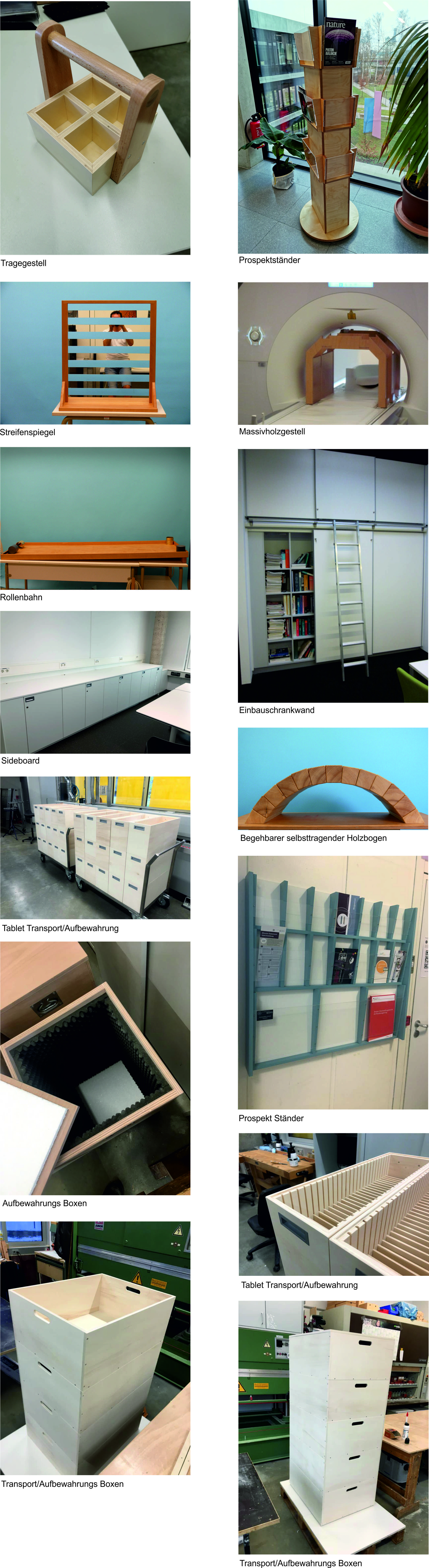 Collage von Holzwerkstücken