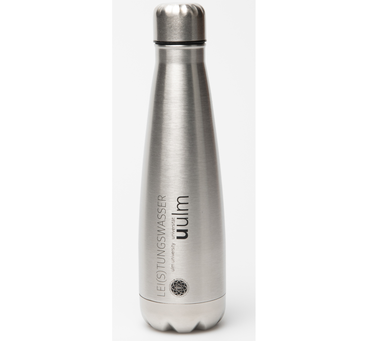 Trinkflasche Edelstahl mit Uni-Logo