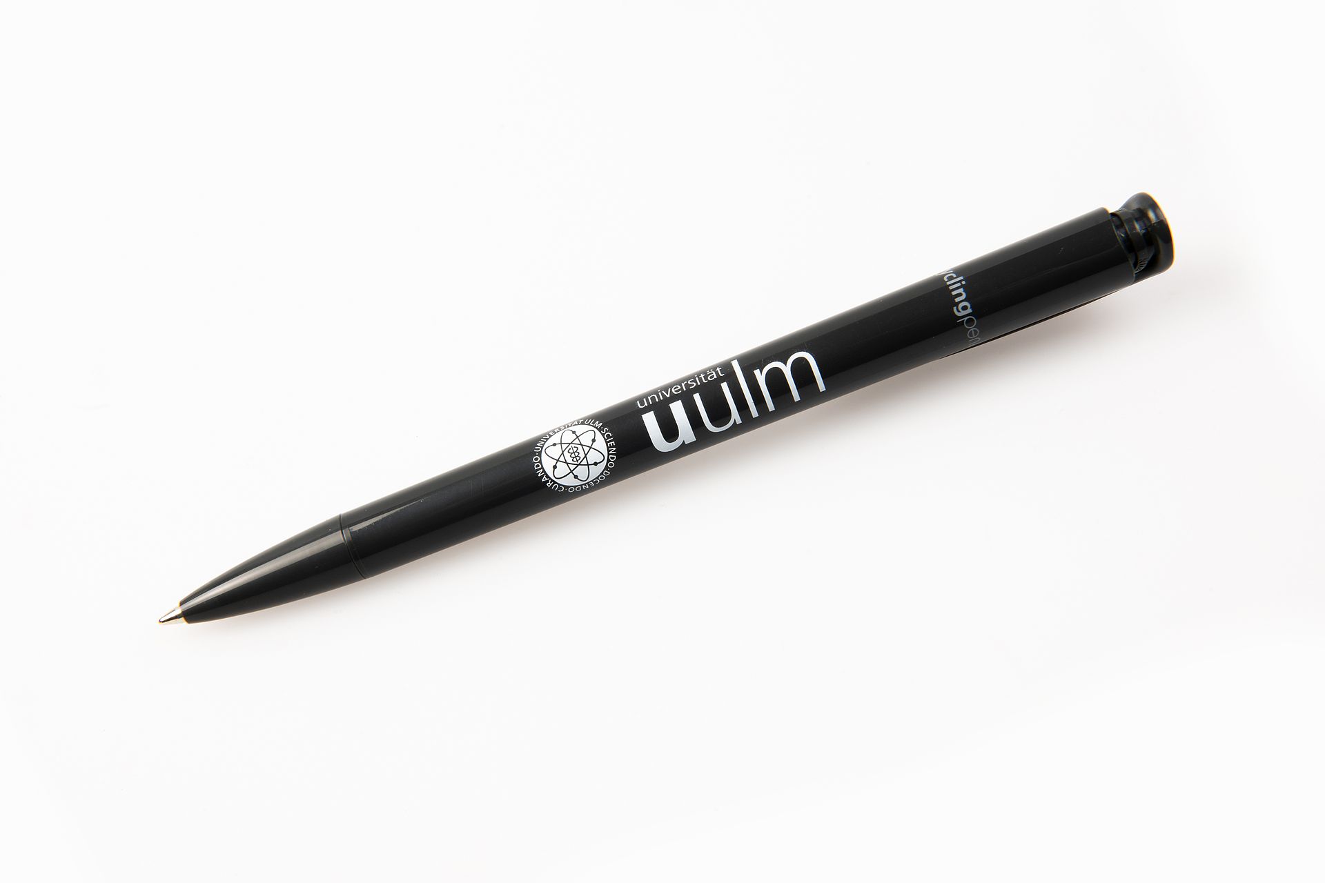 Kugelschreiber anthrazit mit Uni-Logo